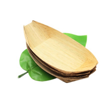 Tous les plats de plaque de bateau de feuille de bambou compostables jetables naturels pour la restauration, la maison